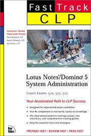 Cover of: CLP Fast Track: Lotus Notes/Domino 5 System Administration (CLP Fast Track)
