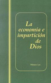 Cover of: La Economia E Imparticion de Dios / The Economy and Dispensing of God