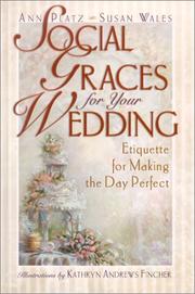 Cover of: Social Graces for Your Wedding by Ann Platz, Susan Wales