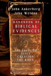 Cover of: Handbook of Biblical Evidences by John Ankerberg, John Weldon