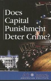 Cover of: Does Capital Punishment Deter Crime? (At Issue Series) by Amy Marcaccio Keyzer