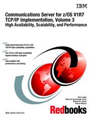 Cover of: Communications Server for Z/os V1r7 Tcp/ip: Implementaion - High Availability, Scalability, And Performance