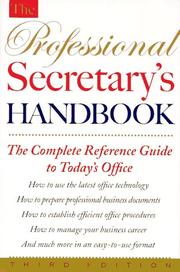 Cover of: The professional secretary's handbook. by 