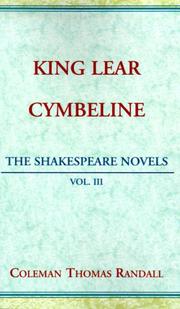 Cover of: King Lear & Cymbeline (The Shakespeare Novels) (Shakespeare Novels)