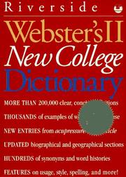 Front cover of Webster's II new college dictionary by Unknown