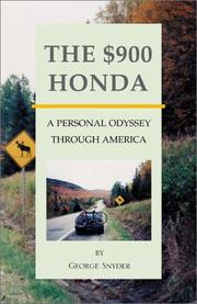 Cover of: The $900 Honda
