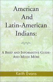 Cover of: American And Latin-American Indians: