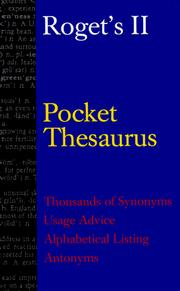Cover of: Roget's II Pocket Thesaurus