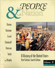 Cover of: A People & a Nation: A History of the United States (Fourth Edition Brief Edition, Volume B: Since 1865)