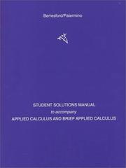 Cover of: Applied Calculus/Brief Applied Calculus by Geoffrey C. Berresford