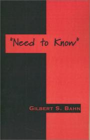 Cover of: "Need to Know"