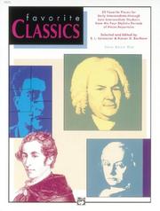 Cover of: Favorite Classics, Solo, Book 1, Alfred Masterwork Edition