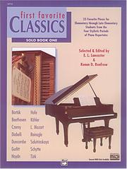 Cover of: First Favorite Classics, Solo Book 1 (Alfred Masterwork Edition)
