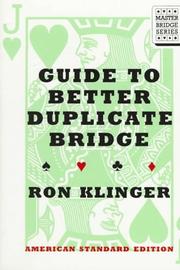 Cover of: GD BETTER DUPLICATE BRIDGE PA | Ron Klinger