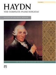 Cover of: The Complete Piano Sonatas, Vol. 2 (Alfred Masterwork Edition)