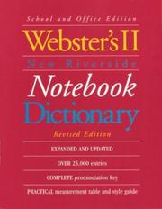 Cover of: Webster's II New Riverside Notebook Dictionary: School and Office Edition