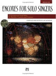 Cover of: Encores for Solo Singers: Medium Low Voice (Book & CD)