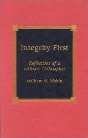 Cover of: Integrity First