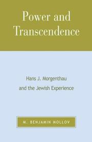 Cover of: Power and Transcendence: Hans J. Morgenthau and the Jewish Experience