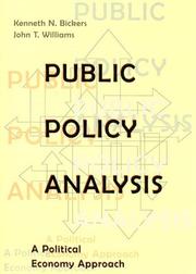 Cover of: Public policy analysis: a political economy approach