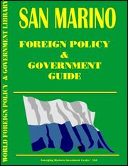 Cover of: San Marino Foreign Policy and Government Guide