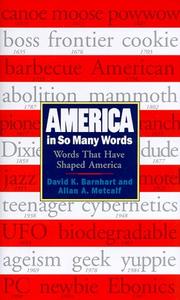 Cover of: America in so many words