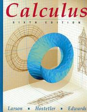 Cover of: Calculus with Analytic Geometry - 6th Edition by Roland E. Larson, Robert P. Hostetler, Bruce H. Edwards