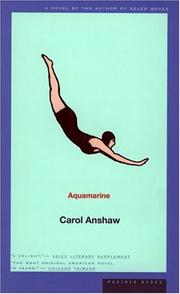Cover of: Aquamarine by Carol Anshaw