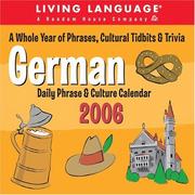 Cover of: Living Language : German Daily Phrase & Culture 2006 Day to Day Calendar (Living Language)