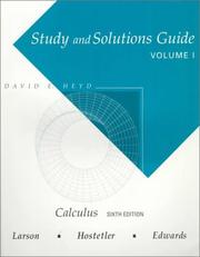 Cover of: Study and Solutions Guide for Calculus