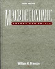Macroeconomic theory and policy by William H. Branson