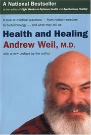 Cover of: Health and healing by Andrew Weil