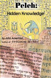 Cover of: Peleh: Hidden Knowledge