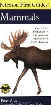 Cover of: Peterson First Guide to Mammals of North America by Peter C. Alden