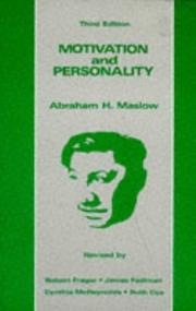 Cover of: Motivation and personality by Abraham H. Maslow
