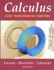 Cover of: Calculus by Bruce H. Edwards, Ron Larson, Ron Larson, Robert P. Hostetler, Bruce H. Edwards, David E. Heyd