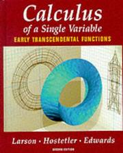 Cover of: Calculus of a single variable by Ron Larson, Ron Larson