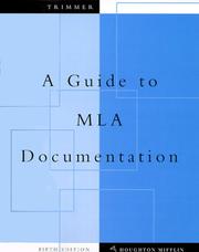 Cover of: A Guide to MLA Documentation: With an Appendix on APA Style (English Essentials.)
