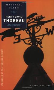 Cover of: Material faith: Thoreau on science