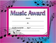 Cover of: Music Award Certificate