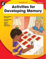 Cover of: Activities for Developing Memory | 