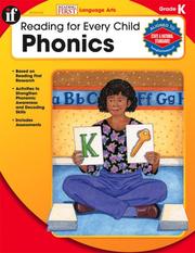 Cover of: Reading for Every Child: Phonics, Kindergarten (Reading First Language Arts)