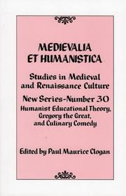 Cover of: Medievalia et Humanistica No. 30, Studies in Medieval and Renaissance Culture by Paul Maurice Clogan