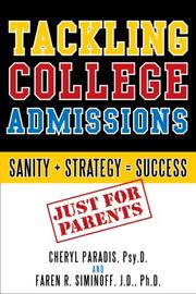 Cover of: Tackling College Admissions: Sanity + Strategy=Success