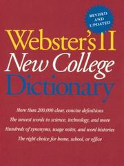 Cover of: Webster's II new college dictionary. by 