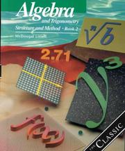 Cover of: Algebra and Trigonometry by Richard G. Brown