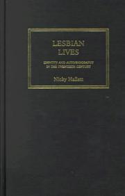 Cover of: Lesbian Lives: Identity and Autobiography in the Twentieth Century