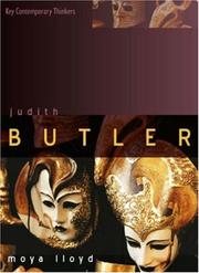 Cover of: Judith Butler by Moya Lloyd