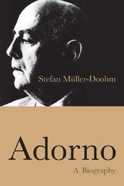 Cover of: Adorno by Stefan Muller-Doohm