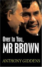 Cover of: Over to You, Mr Brown | Anthony Giddens